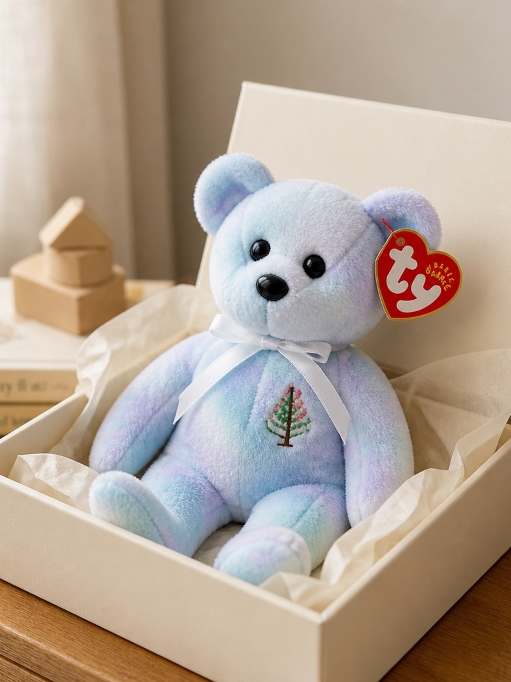 Ty Pastel Multicolor Beanie Baby Bear Plush